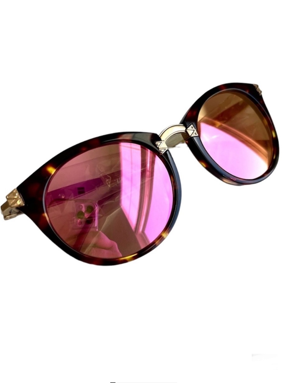 WILDFOX Sunset NEW Sunglasses Tortoise With Hot Pink Mirror Lens & Case Rare